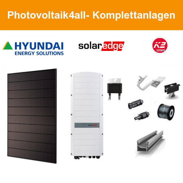 11 kWp Hyundai Black PV-Anlage + SolarEdge Hybrid