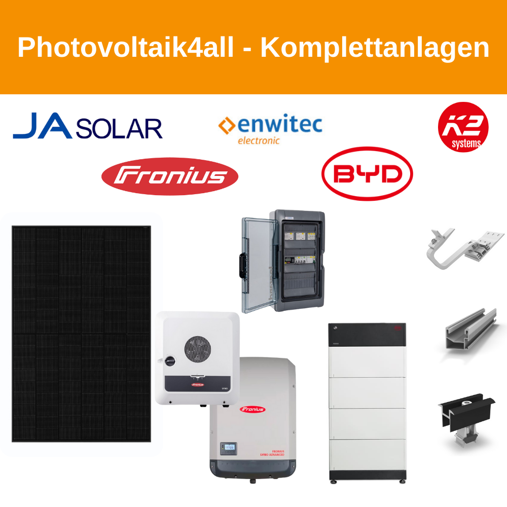 25 kWp Ja Solar PV-Anlage + Fronius Gen24 + BYD HVM 16.6 Speicher