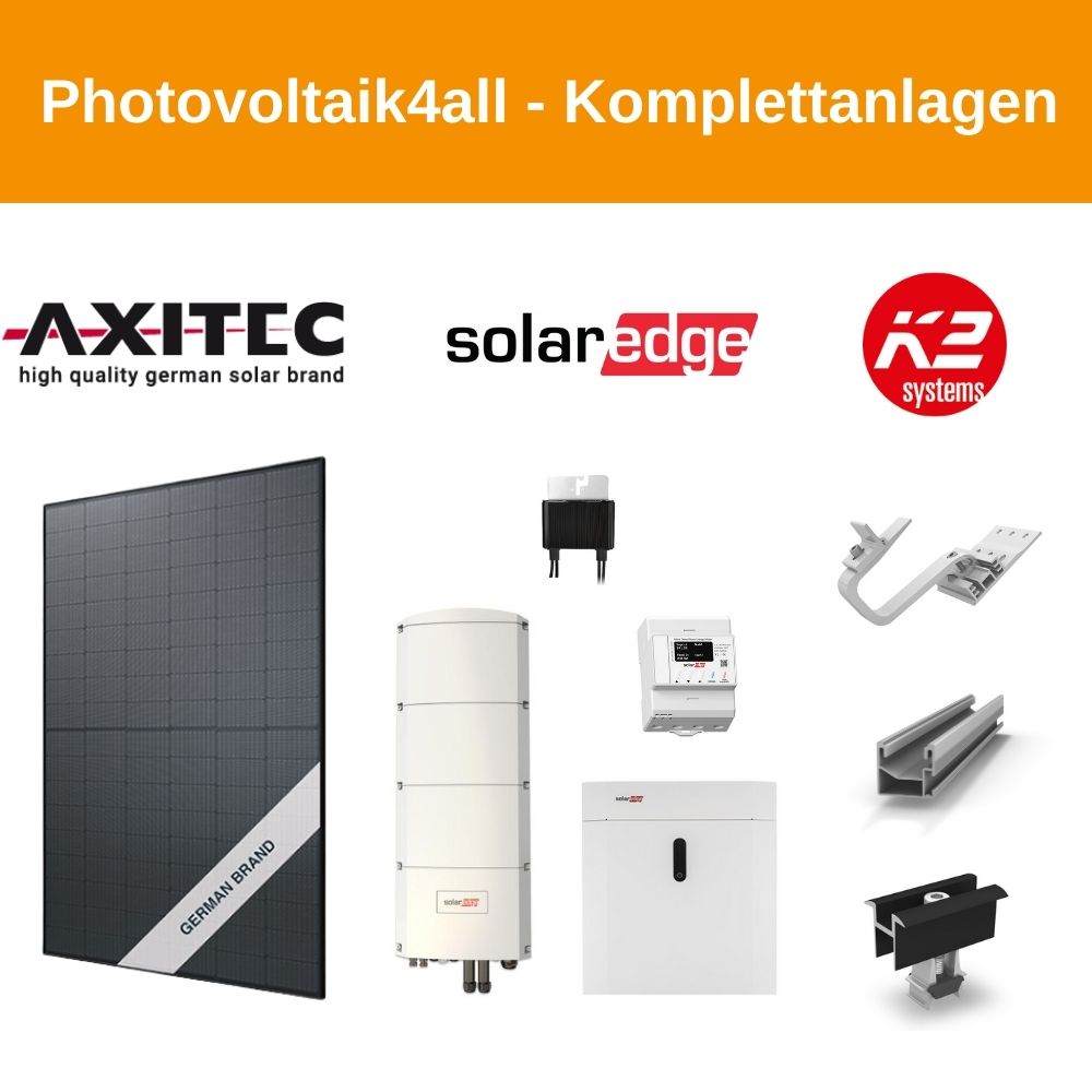 8 kWp Axitec PV-Anlage + SolarEdge Wechselrichter & Speicher